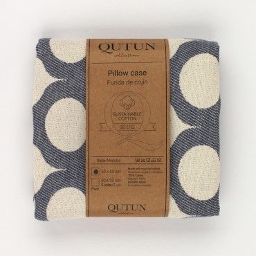 Funda cojín Astún color azul - Qutun - Presentación