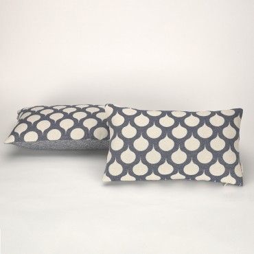 Funda cojín Astún color azul - Qutun - 30x50 cm