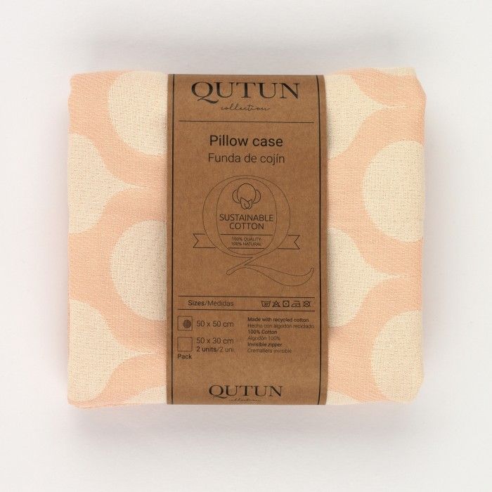Funda cojín Astún color rosa - Qutun - Presentación