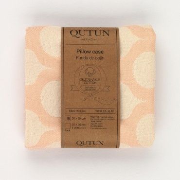 Funda cojín Astún color rosa - Qutun - Presentación