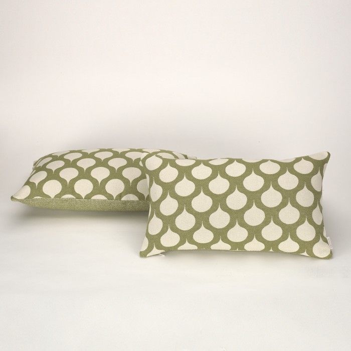 Funda cojín Astún color verde - Qutun - 30x50 cm