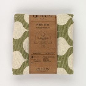 Funda cojín Astún color verde - Qutun - Presentación