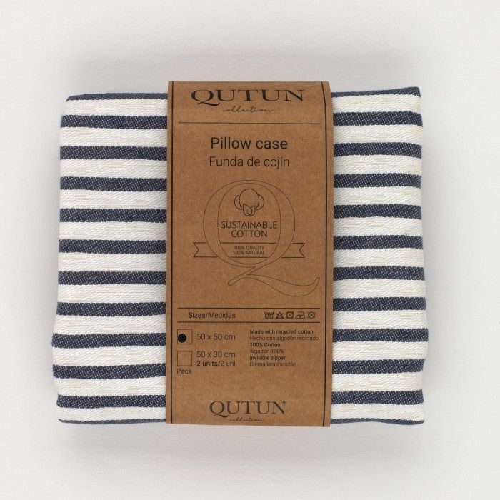 Funda cojín Jaca color azul - Qutun - Presentación