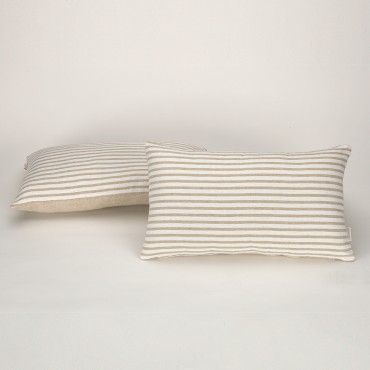 Funda cojín Jaca color piedra - Qutun - 30x50 cm