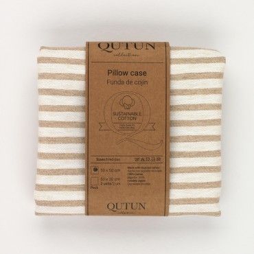 Funda cojín Jaca color piedra - Qutun - Presentación