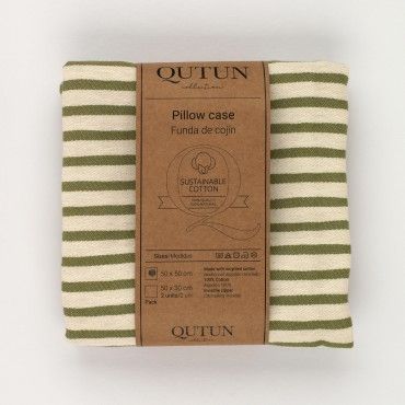 Funda cojín Jaca color verde - Qutun - Presentación