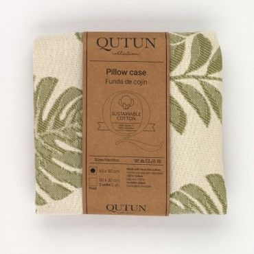 Funda cojín Ordesa color verde - Qutun - Presentación