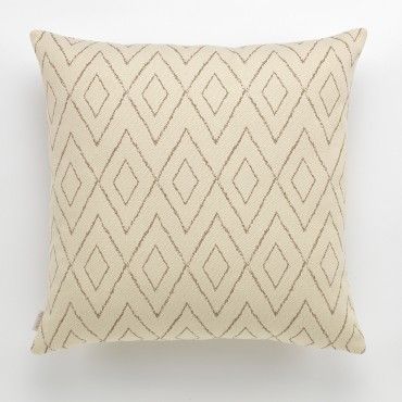 Funda cojín Aneto color piedra - Qutun - 50x50 cm