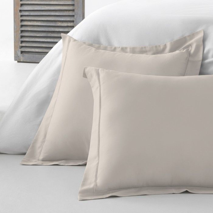 Funda de cojín algodón orgánico con vainica color natural - Qutun - Imagen del producto