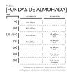 Guía de tallas funda de almohada