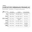 Medidas juego sabanas franela
