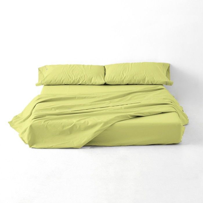 Juego de sábanas liso pistacho portada