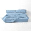 Juego de sábanas liso azul claro portada