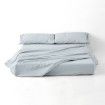 Juego de sábanas liso azul celeste portada