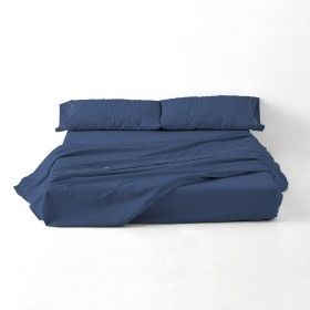 Juego de sábanas liso azulón portada
