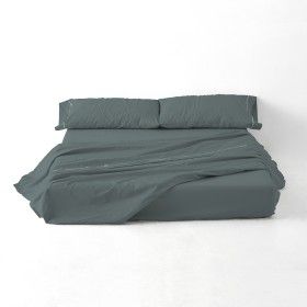 Juego de sábanas liso gris portada