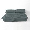 Juego de sábanas liso gris portada