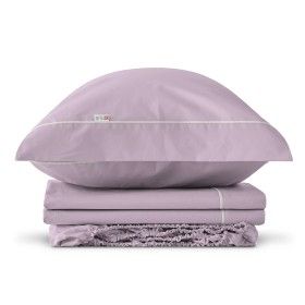 Juego de sábanas algodón 144 hilos Malva bodegón