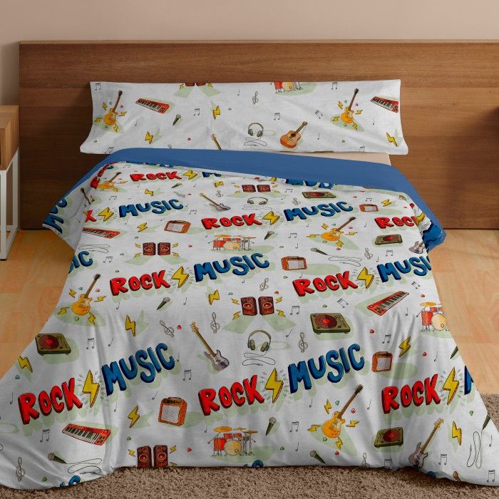 Funda nórdica Rock juvenil vista frontal