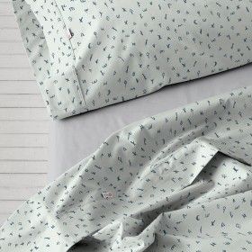 Juego de sábanas Íber azul vista del detalle de dibujo