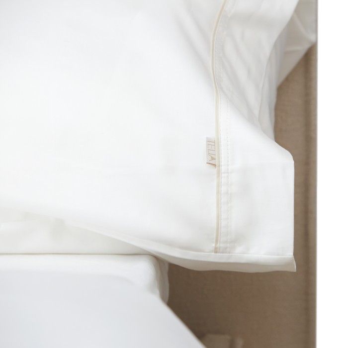 Juego de sábanas algodón 600 hilos detalle funda de almohada