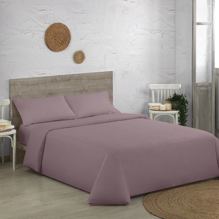 Juego funda nórdica algodón orgánico 200 hilos néctar escena de cama