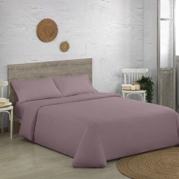 Juego funda nórdica algodón orgánico 200 hilos néctar escena de cama