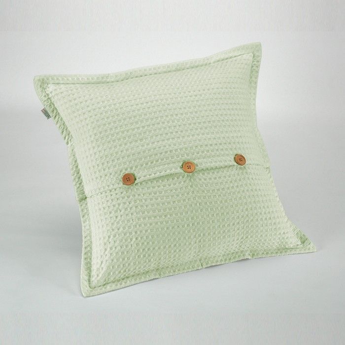 Funda de cojín Banús menta cojín 50x50 cierre con botones