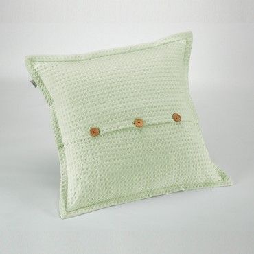 Funda de cojín Banús menta cojín 50x50 cierre con botones