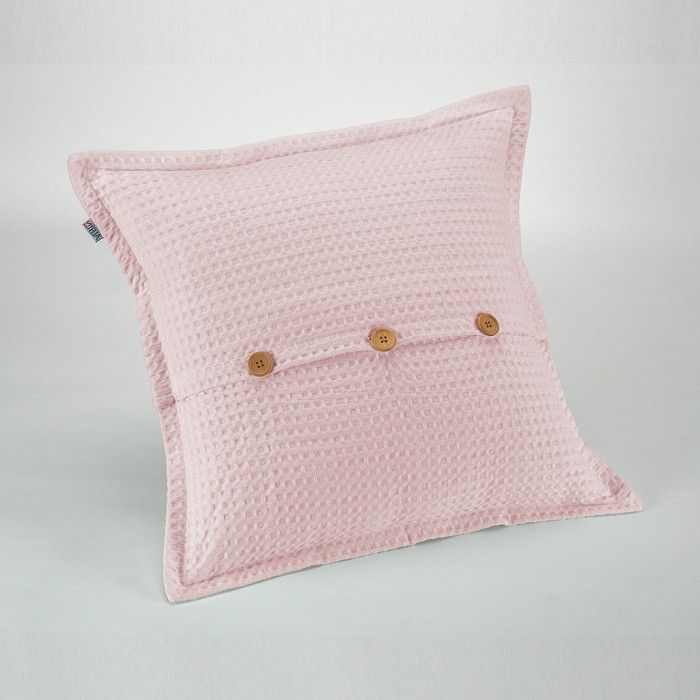 Funda de cojín Banús Rosa cojín 50x50 cierre con botones