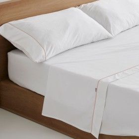 Dúo Sábanas Zahora Blanco-Nude escena cama