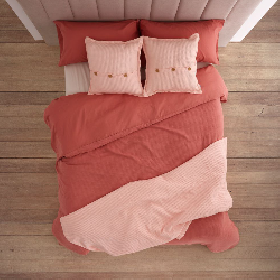 Look Funda Nordica Banús Terracota + Banús rosa (Cama 150)