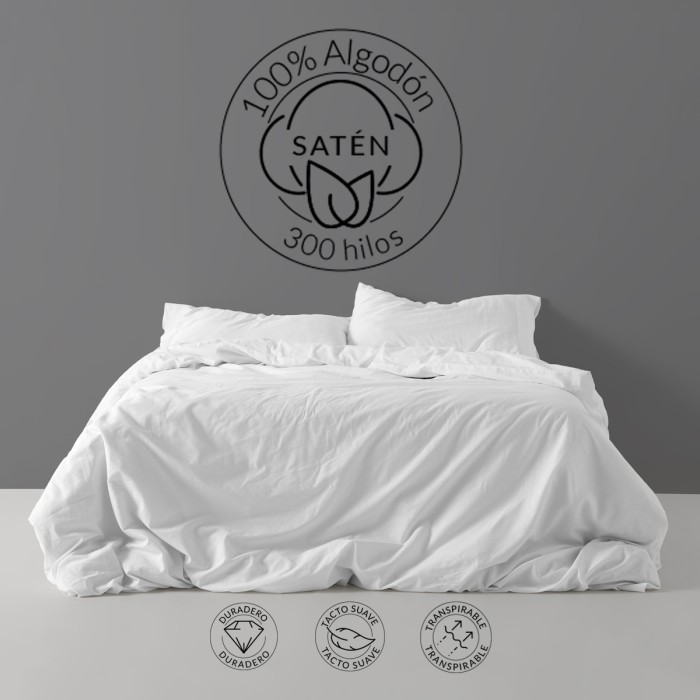 Funda nordica satén 300 hilos 100% algodón