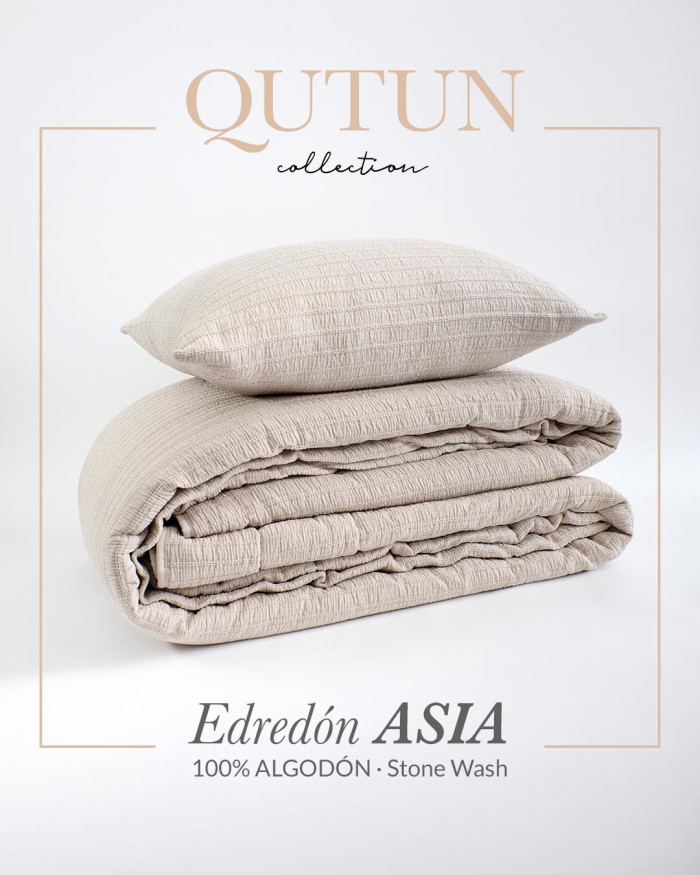 Edredón Asia Stonewash 100% Algodón 500gr/m2- 3 colores