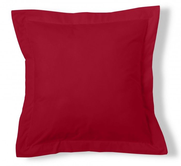 Funda de cojín 50-50 burdeos cojín 55x55 con pestaña
