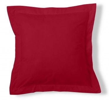 Funda de cojín 50-50 burdeos cojín 55x55 con pestaña