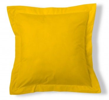 Funda de cojín 50-50 mostaza cojín 55x55 con pestaña