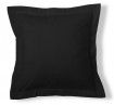 Funda de cojín 50-50 negro cojín 55x55 con pestaña