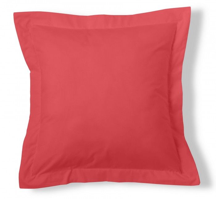 Funda de cojín 50-50 rojo cojín 55x55 con pestaña