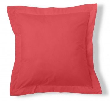 Funda de cojín 50-50 rojo cojín 55x55 con pestaña