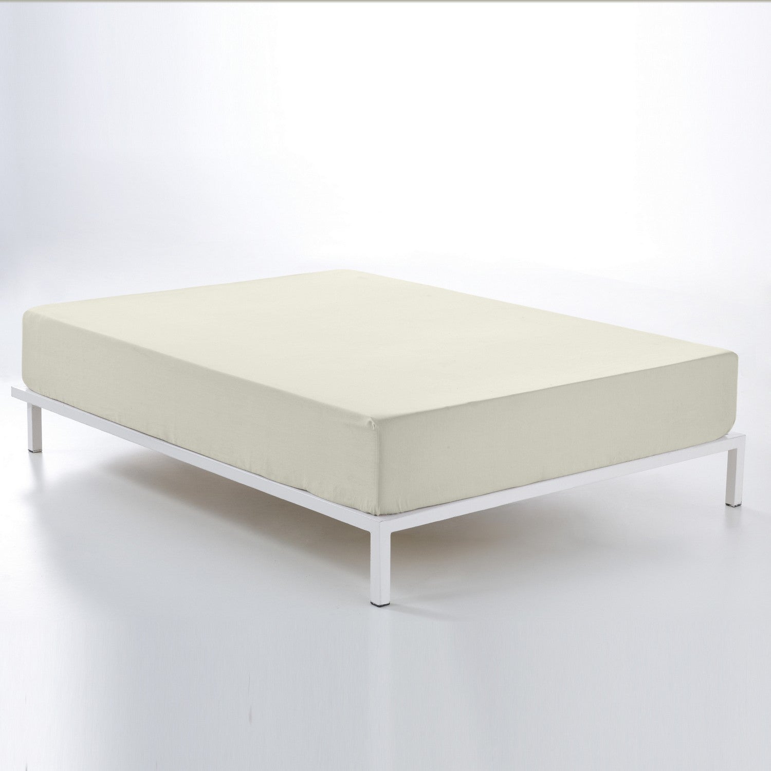Bajera ajustable algodón blanco lirio vista de cama