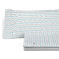 Juego de sábanas estampado Cloe azul, presentación
