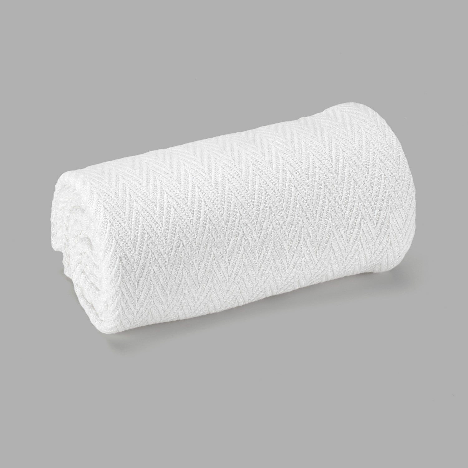 Plaid de algodón Maia blanco plegada
