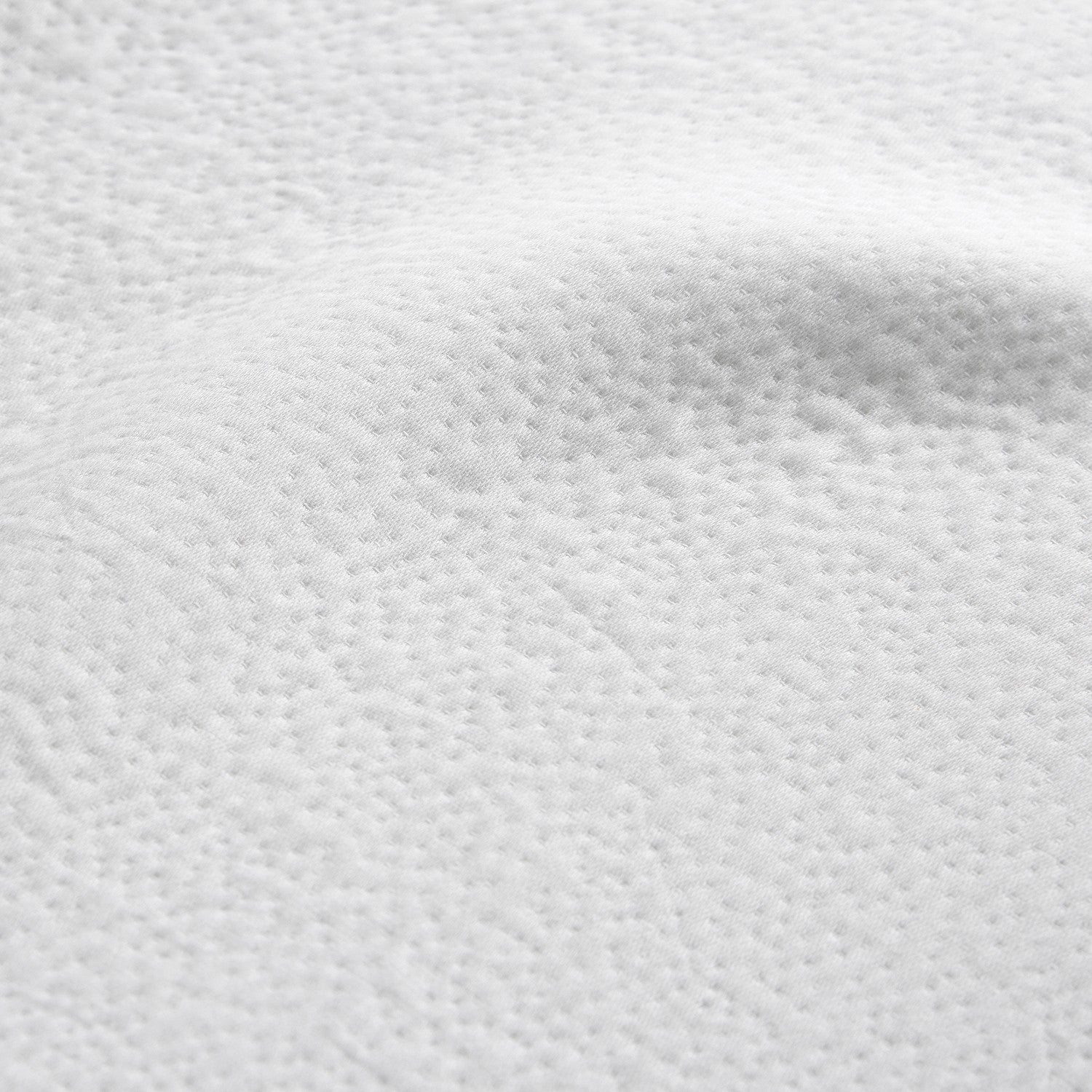 Colcha tejida + funda cojín Rice blanco detalle