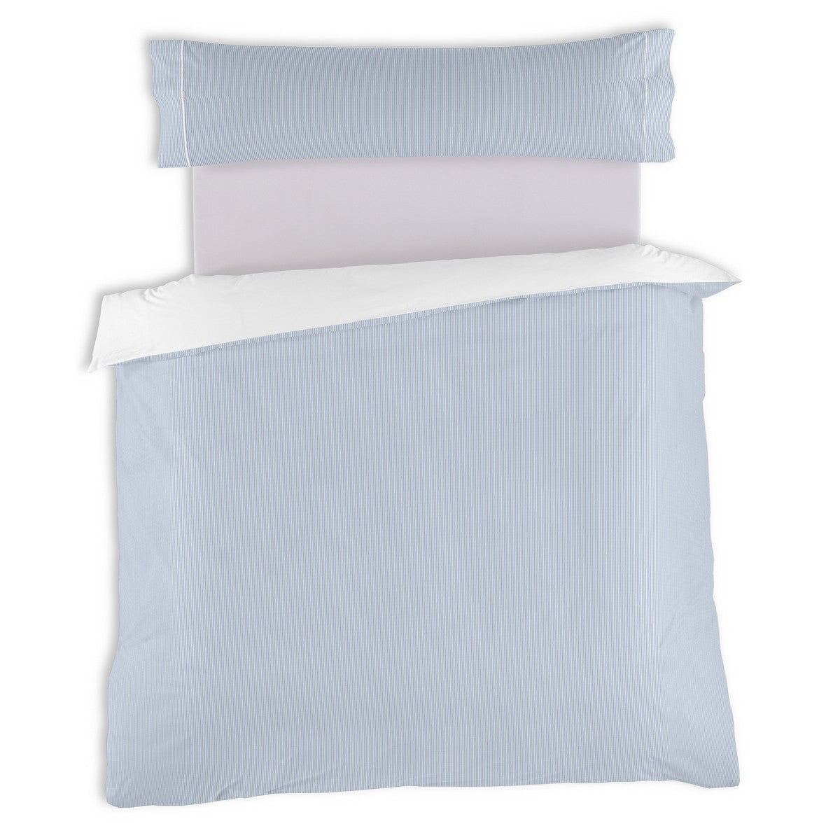 Dúo funda nórdica + almohada Greta azul bodegón