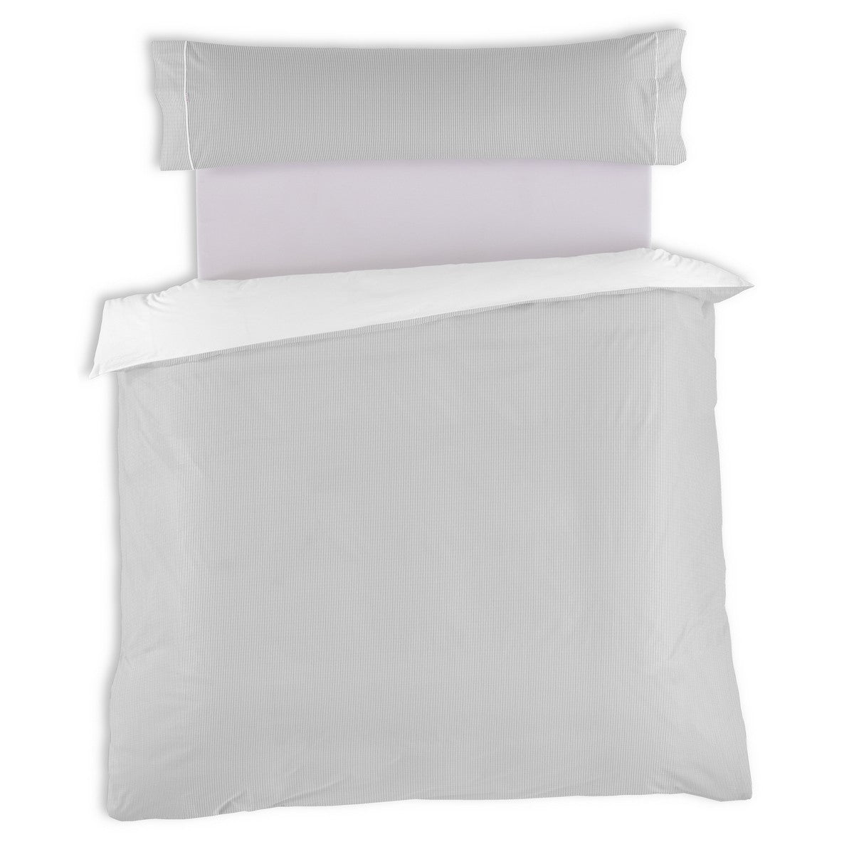 Dúo funda nórdica + almohada Greta perla bodegón