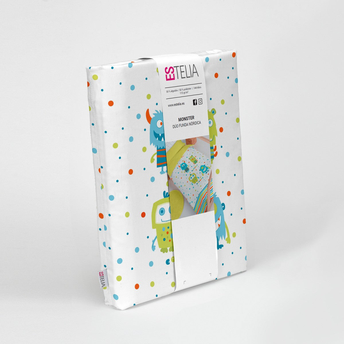 Funda nórdica Monster presentación en bolsa de tela