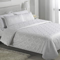 Funda nórdica tejida Viena blanco escena de cama