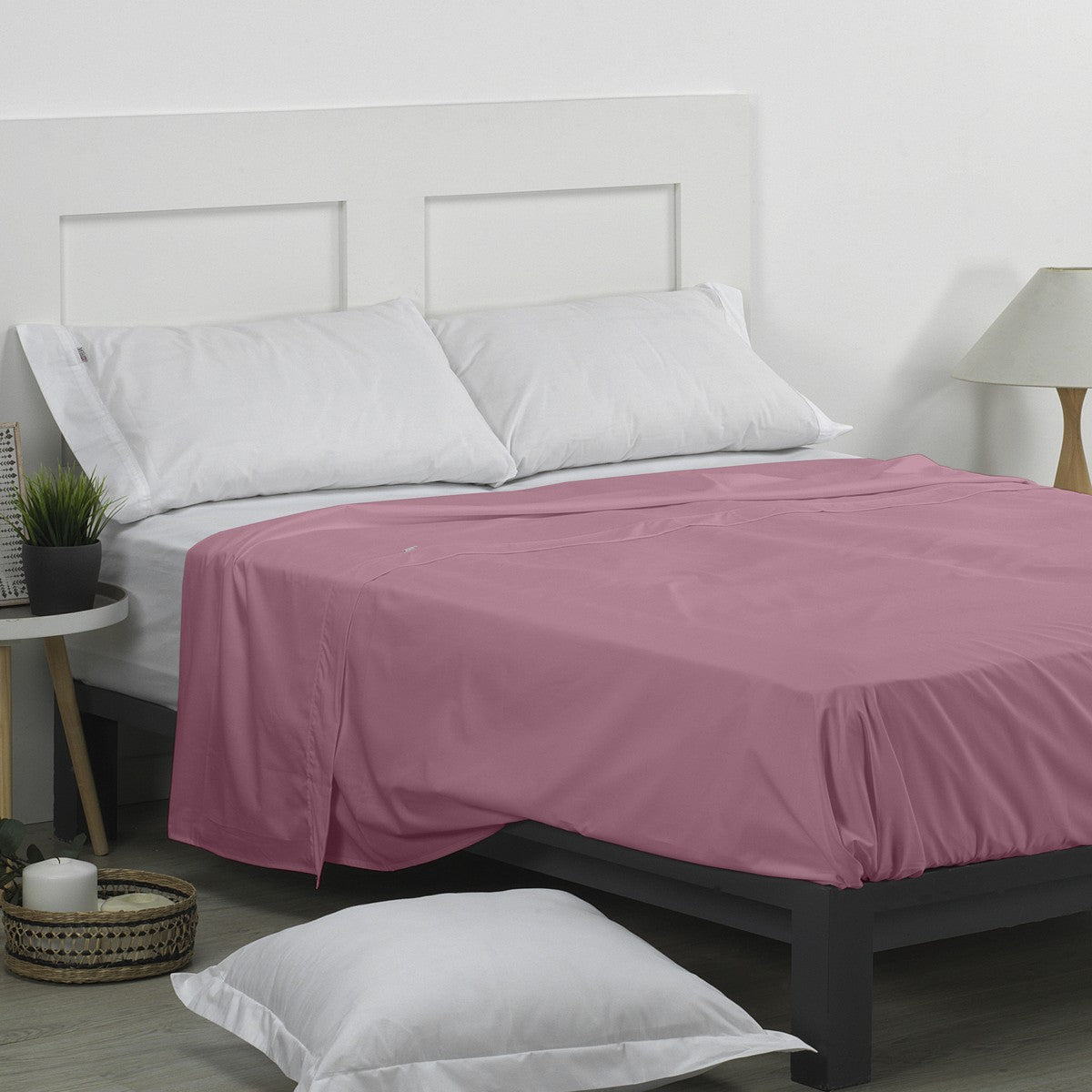 Sábana encimera 50/50 cuarzo escena de cama