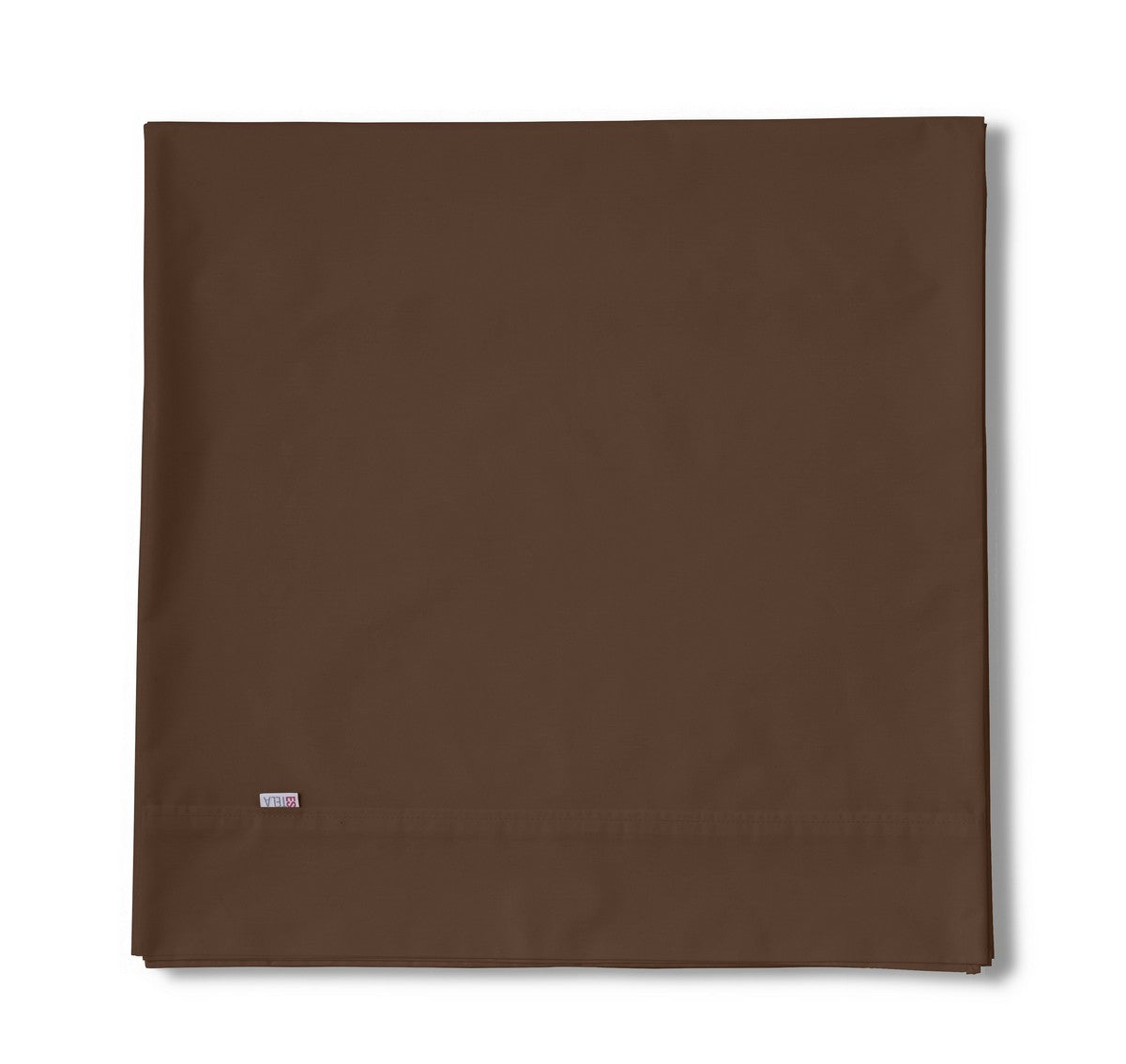 Sábana encimera algodón café producto plegado